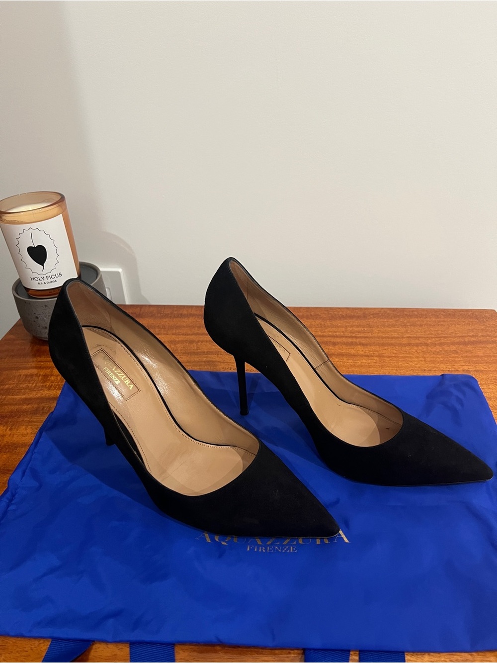 Aquazzura Purist Pump 105 black suede